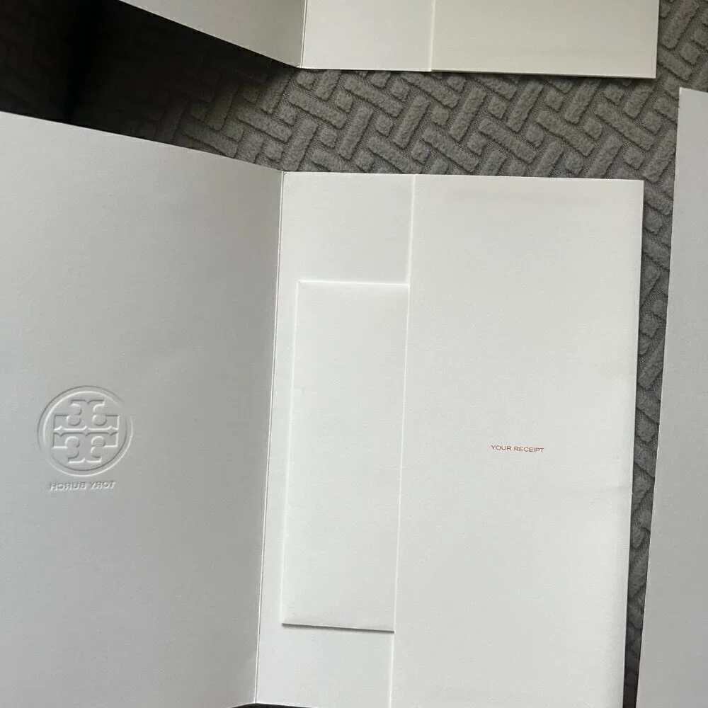 TORY BURCH 5 Receipt holder Envelopes with 10 small Thank You notes